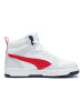 Puma Sneakers "Rebound V6 Mid Jr" in Weiß/ Rot/ Dunkelblau