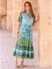 Isla Bonita by SIGRIS Kleid in Grün/ Hellblau