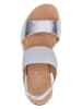 Caprice Leren sleehaksandalen zilverkleurig