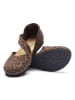 Comfortfusse Leder-Ballerinas in Braun
