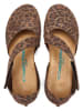 Comfortfusse Leder-Ballerinas in Braun