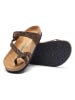 Comfortfusse Leder-Zehentrenner in Hellbraun