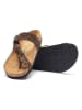 Comfortfusse Leder-Zehentrenner in Hellbraun