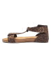 Comfortfusse Leren sandalen bruin