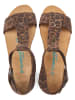 Comfortfusse Leder-Sandalen in Braun