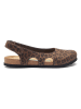 Comfortfusse Leder-Ballerinas in Hellbraun