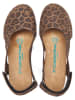 Comfortfusse Leder-Ballerinas in Hellbraun