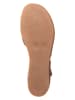 Comfortfusse Leder-Ballerinas in Hellbraun