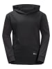 Jack Wolfskin Hoodie "Teen" in Schwarz