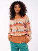Rip Curl Pullover "Zuma Aztec" in Orange/ Hellblau