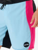 Rip Curl Badeshorts "Mirage Coast to Coast" in Hellblau/ Schwarz/ Pink