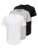 ONLY & SONS 3-delige set: shirts zwart/grijs/wit