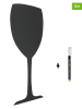 Securit 2tlg. Set: Wandtafel "Glass" und Kreidemarker - (B)23,5 x (H)20 x (T)0,30 cm