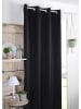STOF France Ösengardine "Copenhague" in Schwarz - (L)260 x (B)140 cm
