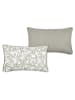 STOF France Kissen "Phineas" in Khaki/ Weiß - (L)30 x (B)50 cm