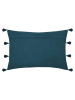 STOF France Kussen "Uniola" wit/donkerblauw - (L)40 x (B)60 cm