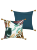 STOF France Kussen "Uniola" donkerblauw/meerkleurig - (L)45 x (B)45 cm