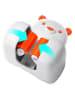 Joybos Bezemhouder wit/oranje - (B)6 x (H)8 x (D)3 cm