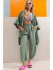 Trend Alaçatı Stili 2-delige outfit groen
