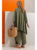 trendyol 2-delige outfit "Trend Alaçat Stili" kaki