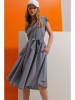 Trend Alacati Kleid "Trend Alaçat Stili" in Grau