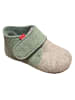 Living Kitzbühel Wollen pantoffels groen/beige