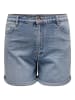ONLY Carmakoma Jeans-Shorts "Hine" in Hellblau