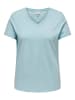 ONLY Carmakoma Shirt "State" lichtblauw