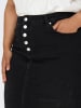 ONLY Carmakoma Jeansrock "Hush" in Schwarz