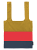 Remember Boodschappentas "Bea" lichtbruin/rood/donkerblauw - (B)42,4 x (H)69 cm