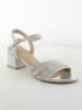 Belucci Haksandalen zilverkleurig