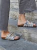 Belucci Slippers zilverkleurig