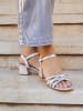 Bellucci Haksandalen zilverkleurig