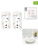 every ware 2-delige set: zout- & peperstrooier wit/meerkleurig - (H)8,5 x Ø 4 cm