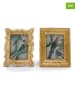 SiL Interiors 2er-Set: Bilderrahmen "Sunburst" in Gold - (B)10 x (H)12 cm