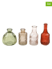 SiL Interiors 4-delige set: vazen "Mushroom" groen/beige/rood/lichtroze