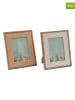 SiL Interiors 2-delige set: fotolijsten lichtbruin/beige - (B)16,5 x (H)22 cm