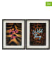 SiL Interiors 2er-Set: Gerahmter Kunstdruck "Animal" in Schwarz/ Hellbraun - (L)40 x (B)30 cm