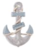SiL Interiors Wanddecoratie "Anchor" grijs/lichtblauw - (B)22,5 x (H)33 cm