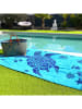 Le Comptoir de la Plage Strandtuch "Wakama - Bellia" in Türkis - (L)175 x (B)95 cm