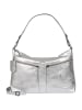 Burkely Leder-Schultertasche in Silber - (B)32 x (H)32 x (T)12 cm