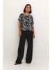 Kaffe Shirt in Schwarz/ Weiß