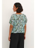 Kaffe Shirt in Türkis/ Grün/ Schwarz