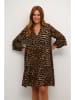 Kaffe Jurk bruin/zwart