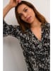 Kaffe Kleid in Schwarz/ Weiß