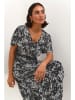Kaffe Kleid in Schwarz/ Weiß