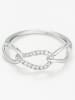 DIAMANTA Weißgold-Ring "Triple boucles" mit Diamanten