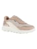 Geox Leren sneakers "Spherica" beige/wit/goudkleurig