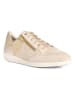 Geox Leren sneakers "Myria" beige/goudkleurig