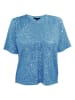 Herrlicher Paillettenshirt in Blau